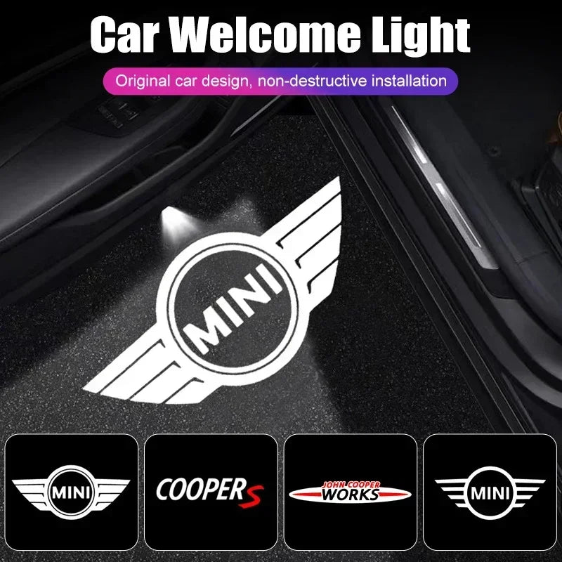LED Laser Projector Mini Logo Welcome Lamp Auto Parts for Cooper Works F54 F55 F56 R55 R56 R57 R59 R52 Car Lighting Accessory