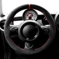 Custom Soft Suede Car Steering Wheel Braid Cover 100% Fit for Mini Cooper/Cooper S One Auto Interior Accessories
