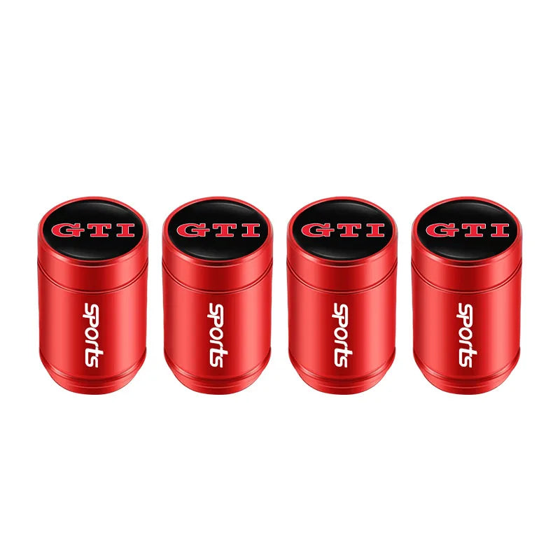 4Pcs  Valve Cap Alloy Dust Cover Car Tire Accessories for VW Polo Golf GTI CC Tiguan Arteon Passat Jetta Touareg ID.3