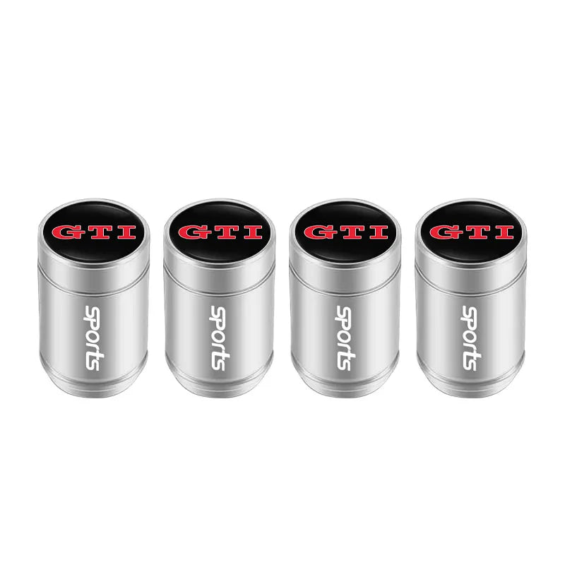 4Pcs  Valve Cap Alloy Dust Cover Car Tire Accessories for VW Polo Golf GTI CC Tiguan Arteon Passat Jetta Touareg ID.3