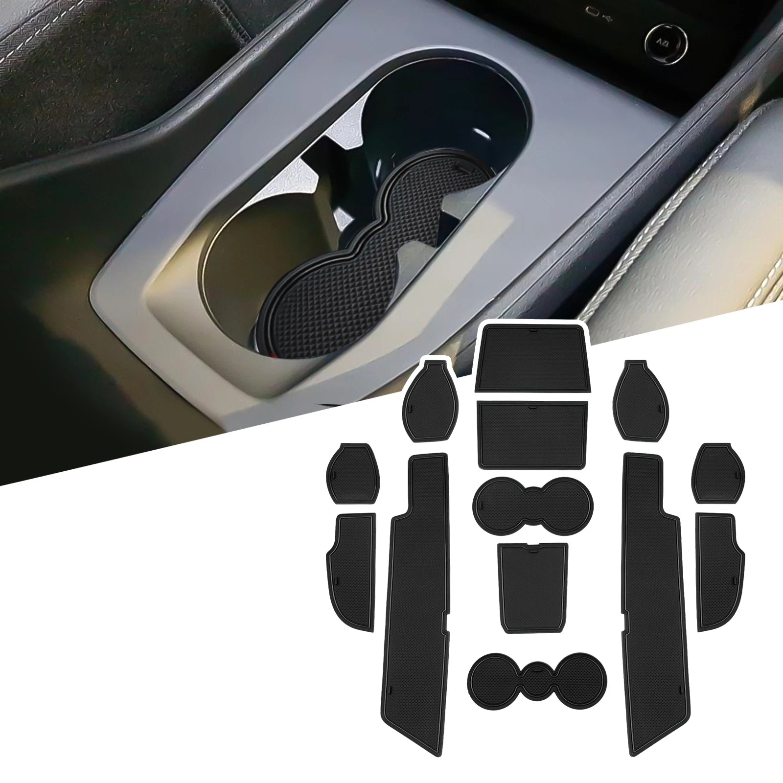 Door Groove Mat for Audi Q4 E-Tron 2021-2025 Car Anti-Slip Mat Rubber Gate Slot Pads Auto Audi Q4 E-Tron Accessories 2024