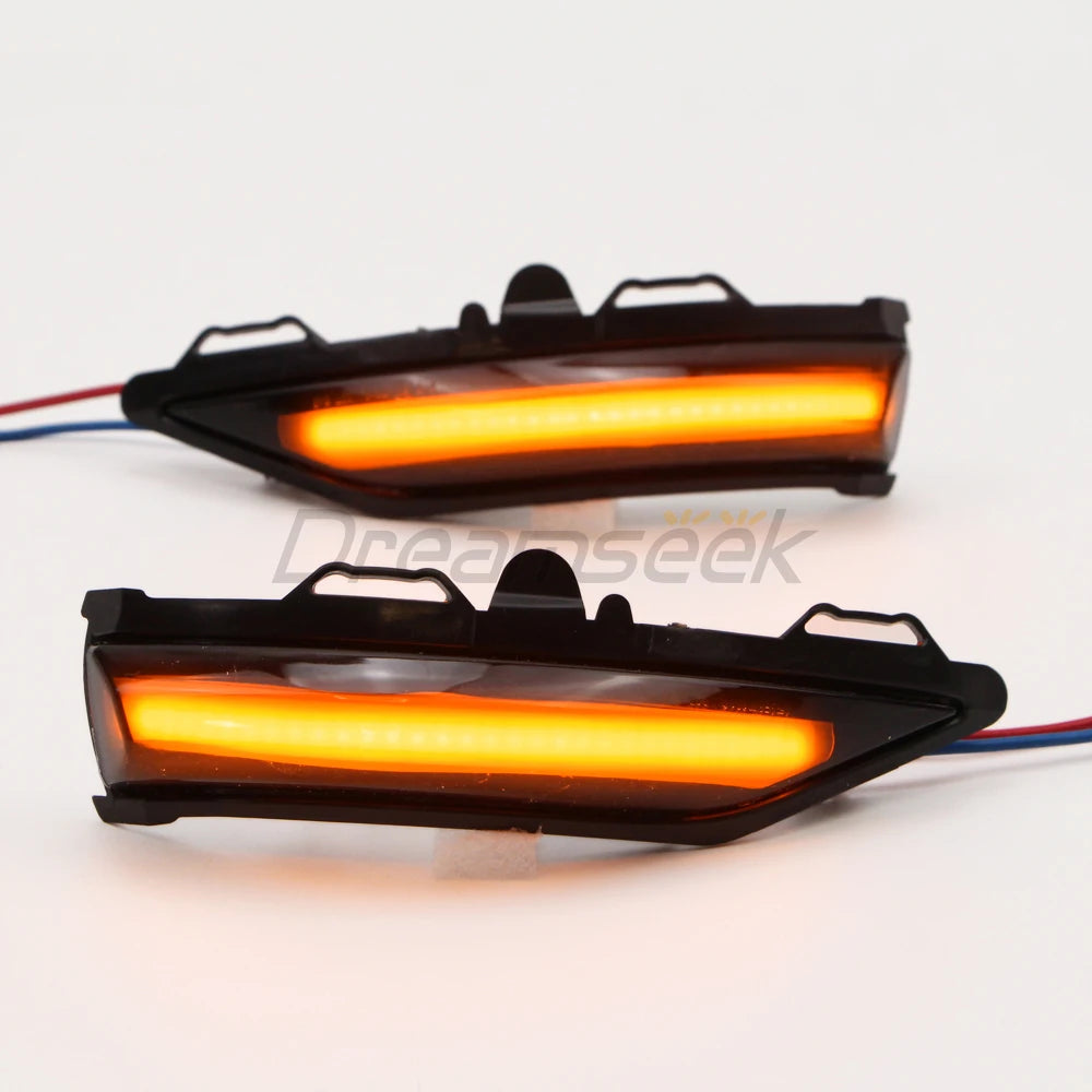 LED Side Mirror Light for Ford Fiesta MK8 2019-22 Fiesta ST Line 2018 with Turn Signal Lamp Smoke Lens Dynamic Blinker Indicator