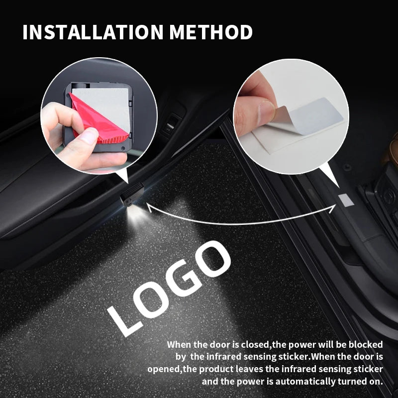 LED for Ford Fiesta Logo New and Old Styles ST Line MK5 MK6 MK7 MK8 Car Door Courtesy Light Projector Welcome Lamp