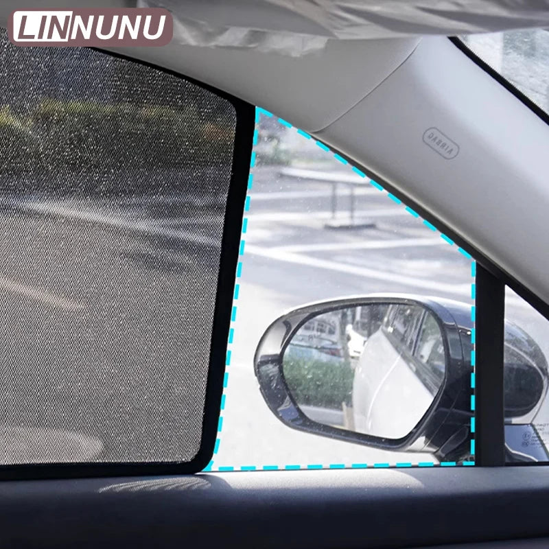 for AUDI A4 B9 2017-2025 3 Boxes Car Window Sunshade Magnetic Curtain Auto Side Window Sunshade Exterior Trim Sun Shade